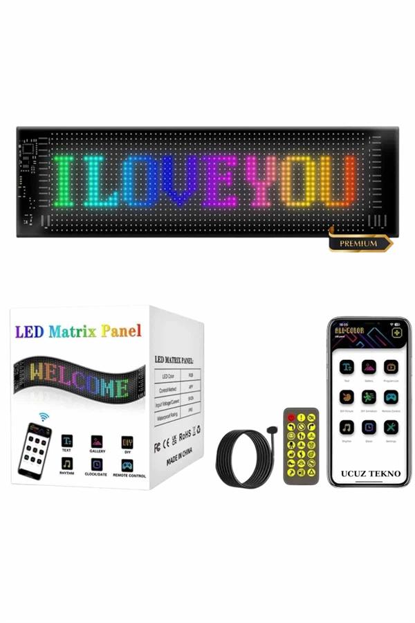 LED MATRİX 16X96 pixel neon ışıklı tüm araçlara uyumlu