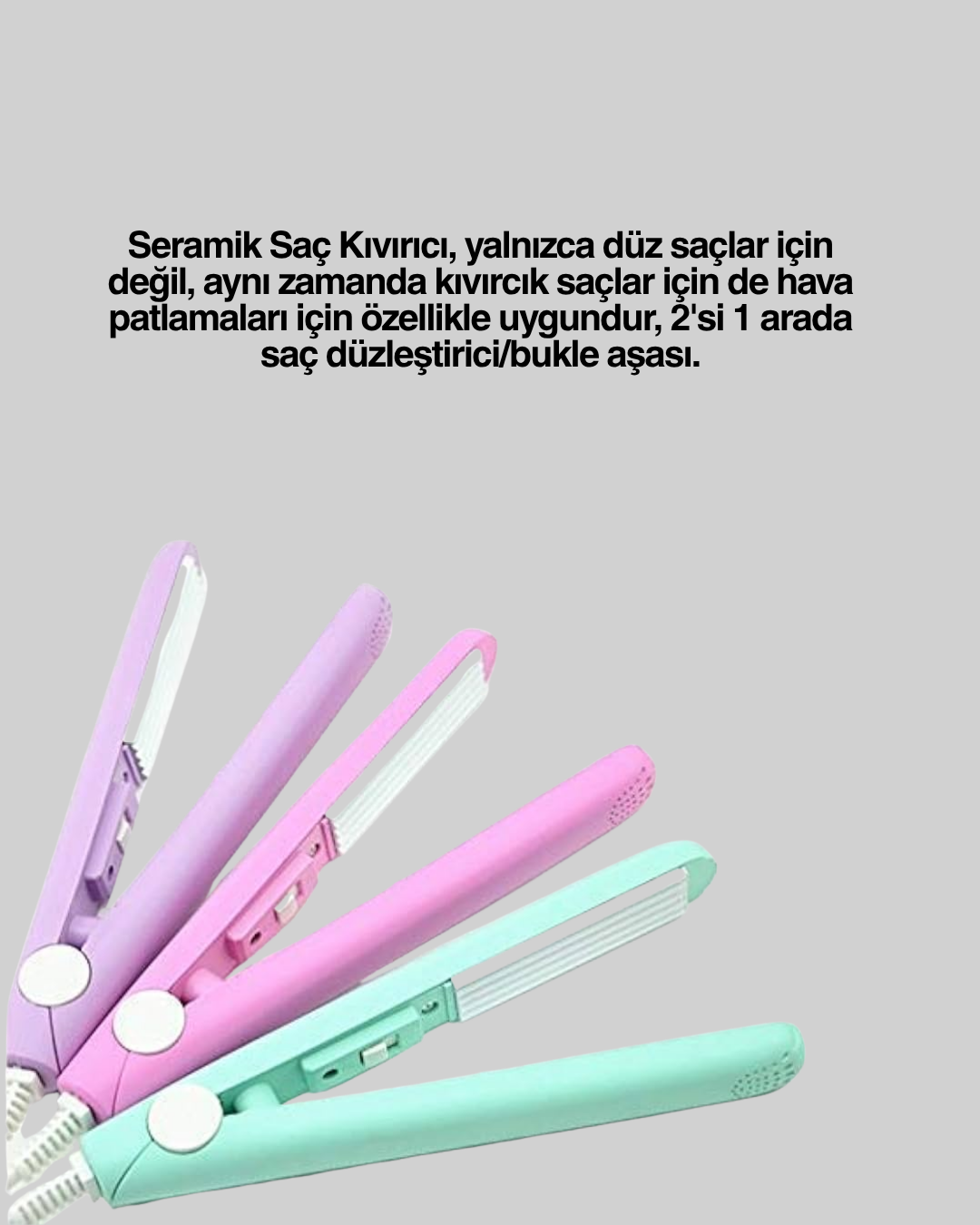 Yüzer Plakalı Kompakt Bukle Maşası – Elastik Tutuculu, Saç Dostu Profesyonel Tasarım Yeni Nesil