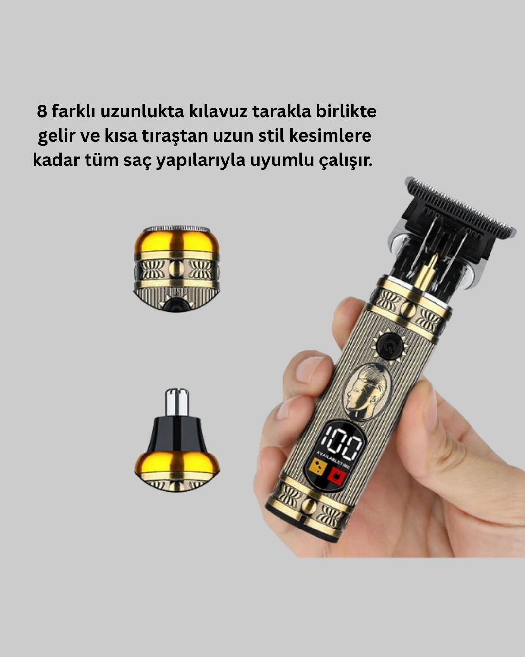 Burun ve Kulak İçin 2’si 1 Arada Tıraş Başlıklı Cihaz