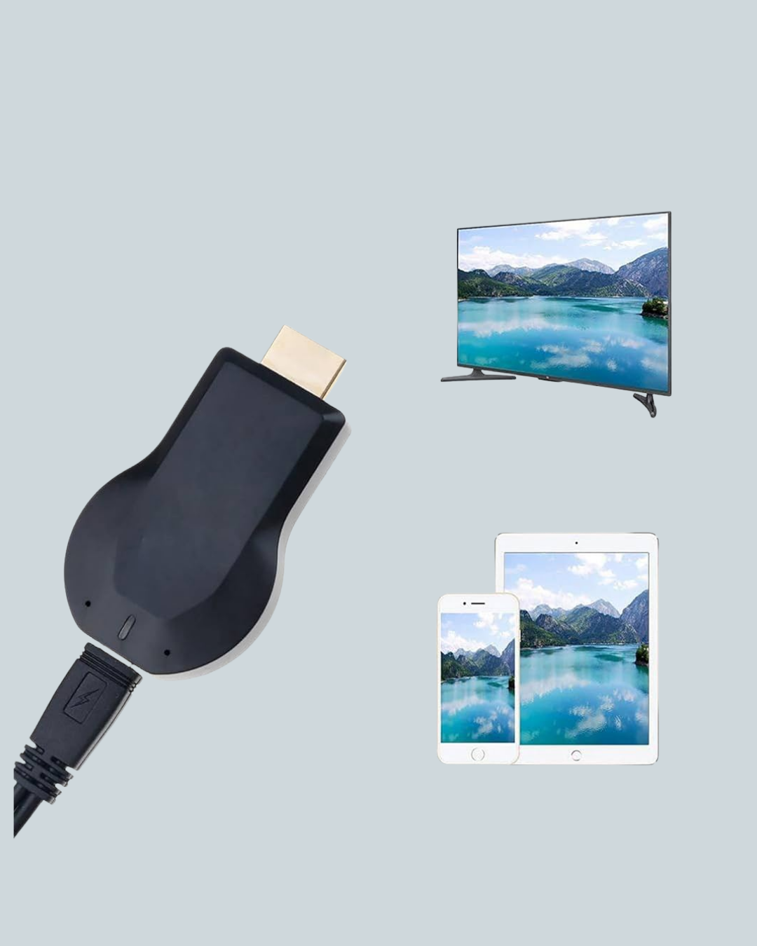 HDMI Kablosuz Ekran Alıcısı – iOS, Android,PC Uyumluluğu
