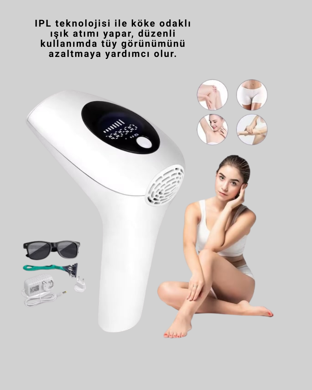 Hasuba HS-262 IPL Epilasyon Cihazı LCD Ekranlı 1M Flaş