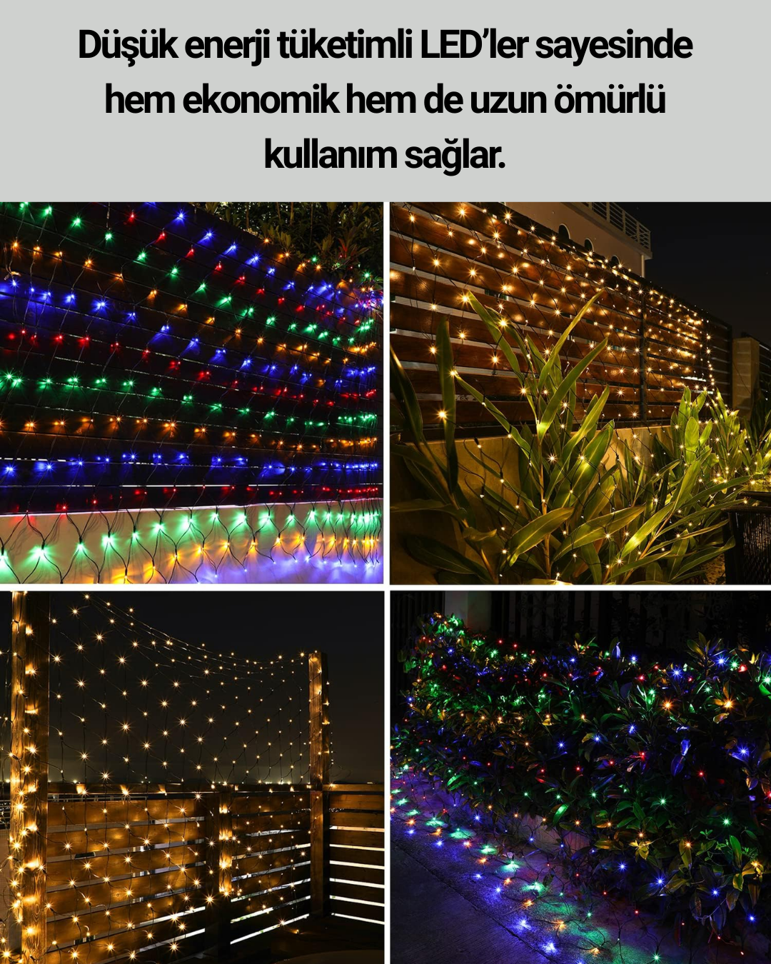 8 Modlu LED Işık Zinciri İç Mekan Dekoratif Aydınlatma Yeni Nesil