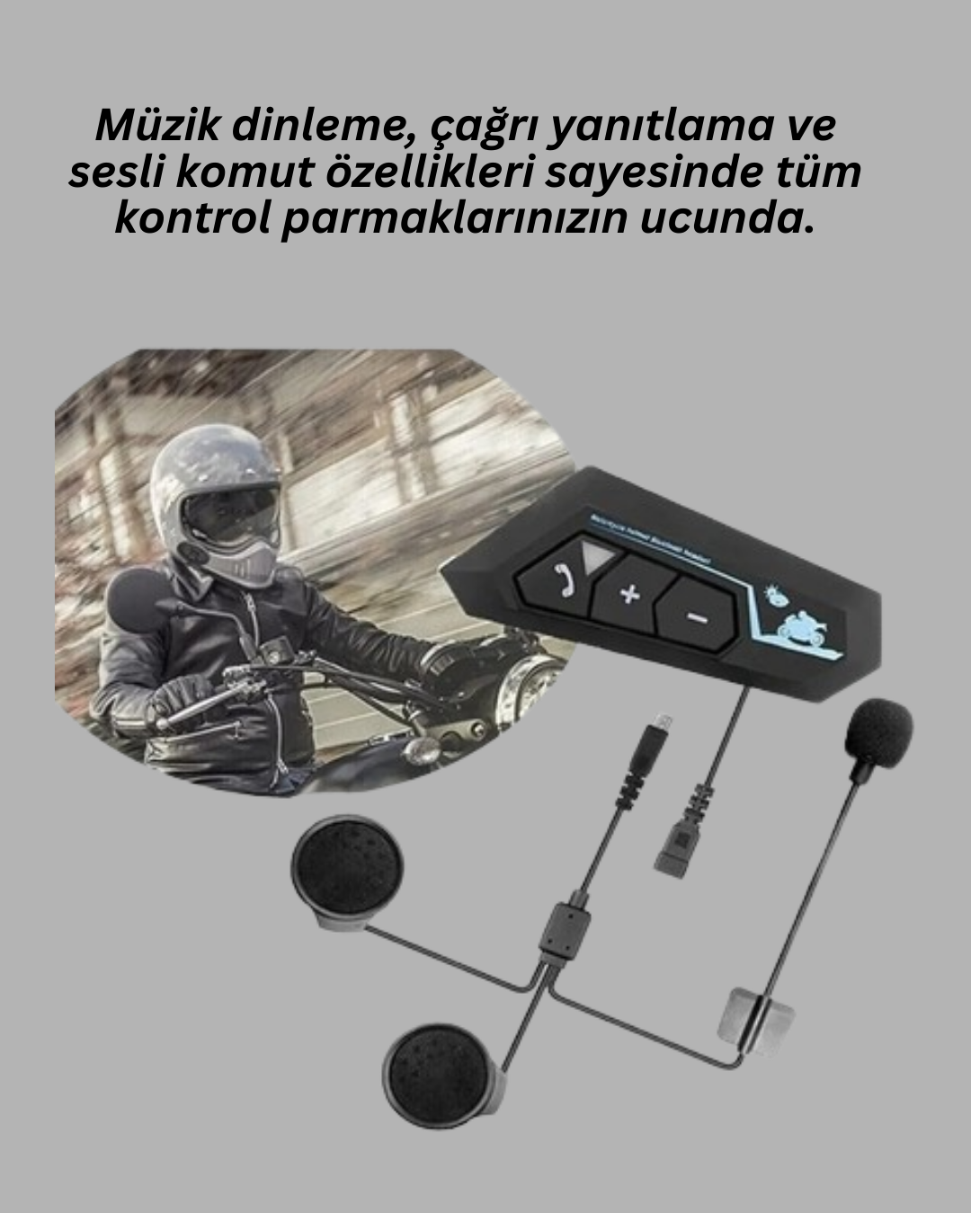 BT22 Motosiklet Kask İçi Bluetooth Kulaklık İnterkom Destekli Yeni Nesil