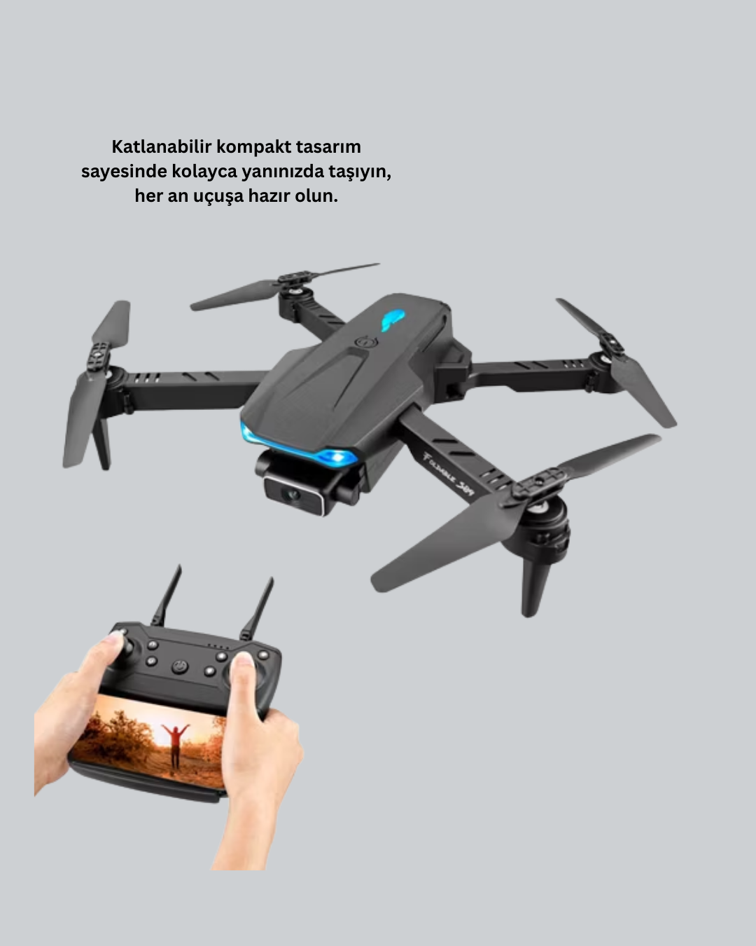 Katlanabilir 4K Kamera Drone Uzaktan Kumandalı Profesyonel Drone