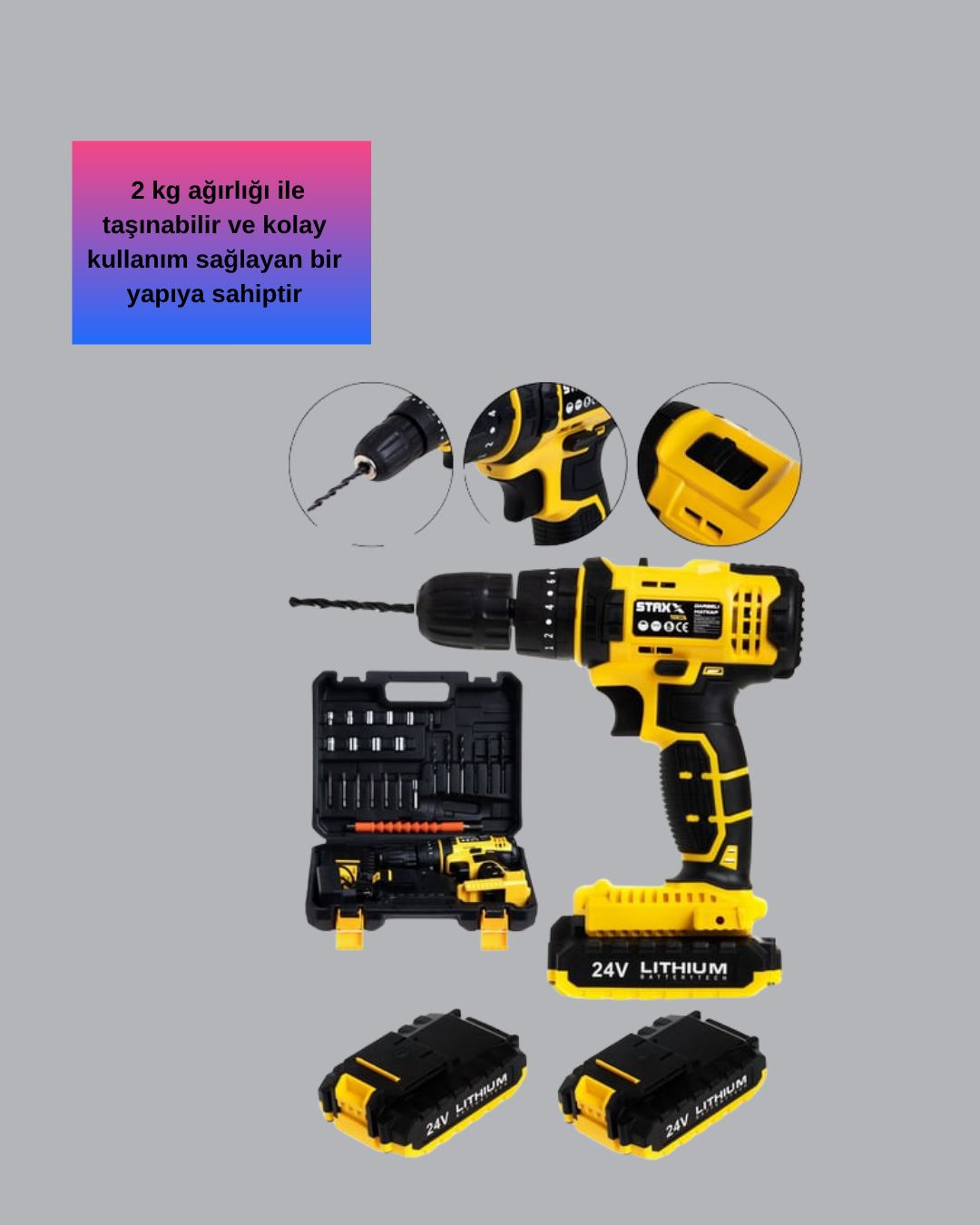 12V Akülü Matkap –Ergonomik ve Yüksek Performanslı