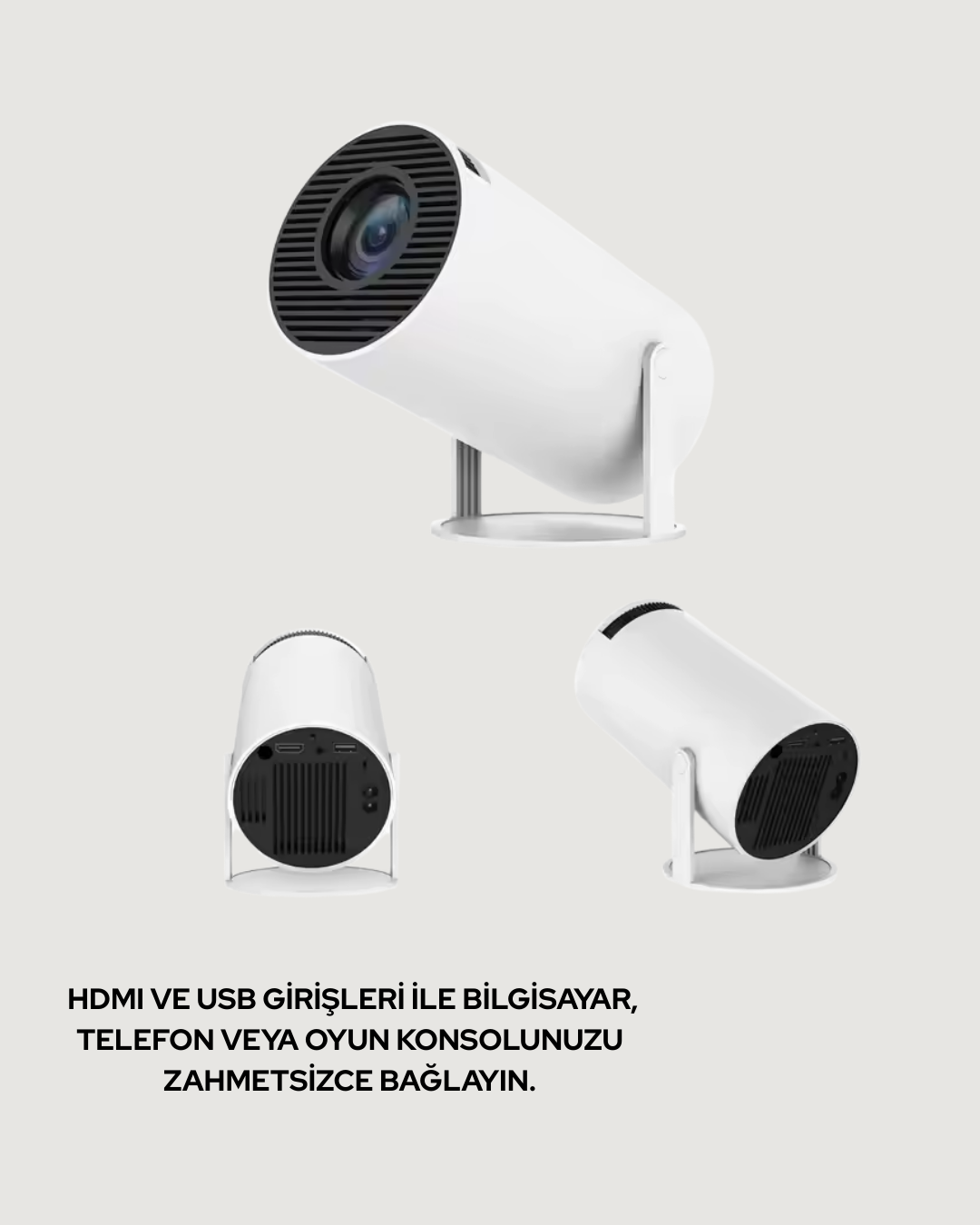 HDMI ve USB Girişli Uzun Ömürlü Ampullü Projeksiyon