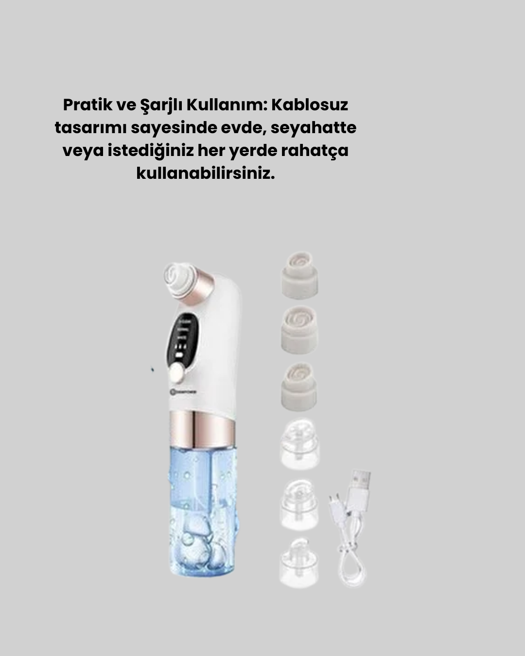 Çok Fonksiyonlu Cilt Bakım Cihazı – Siyah Nokta, Gözenek ve Akne Temizleyici