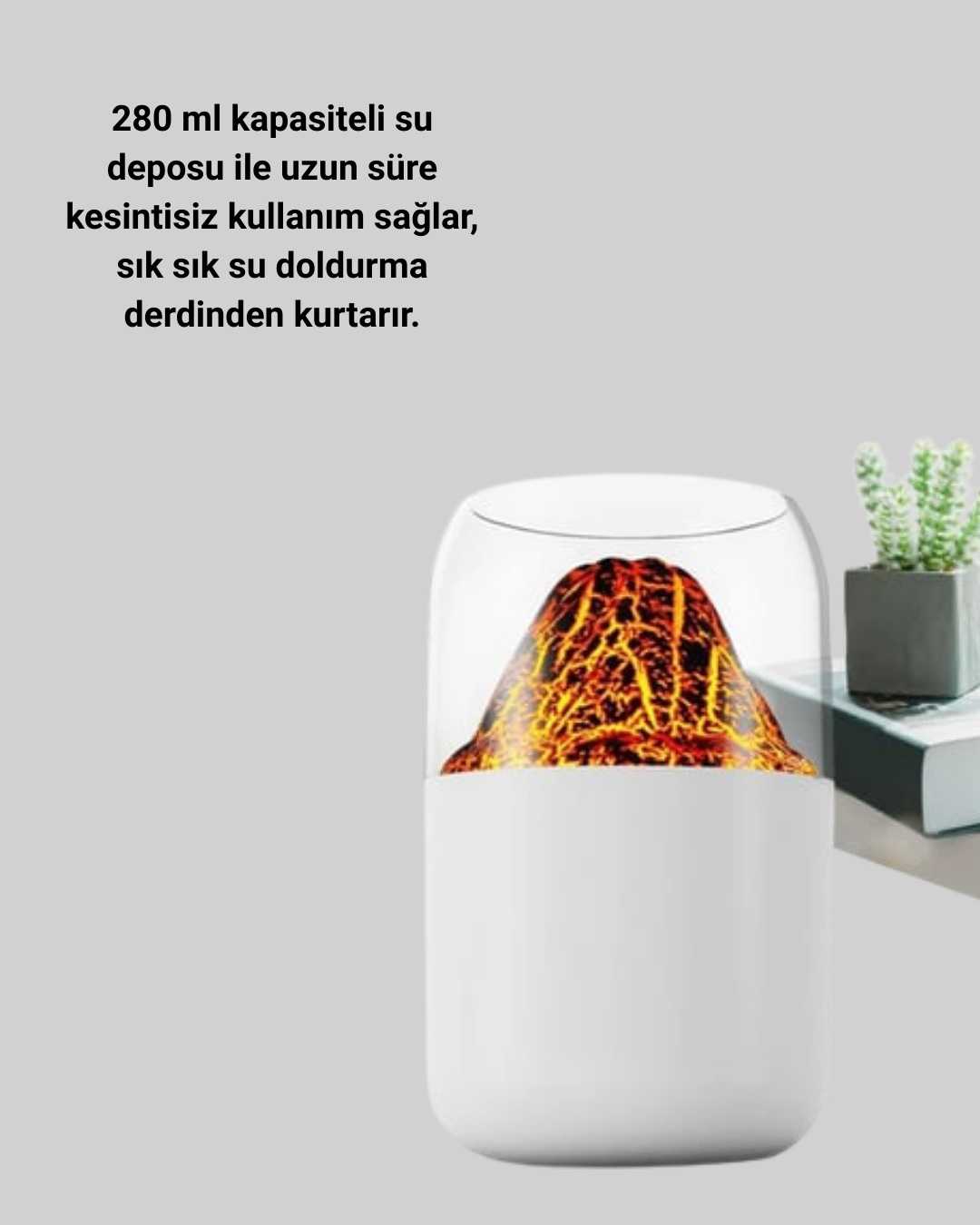 Aromaterapi Difüzörlü Sessiz Çalışan Hava Nemlendirici
