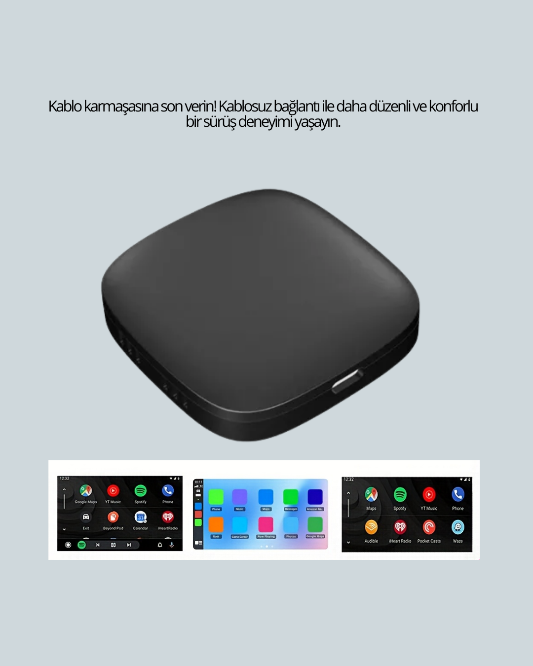 5.8GHz WiFi Destekli Kablosuz Android Auto Dönüştürücü Yeni Nesil