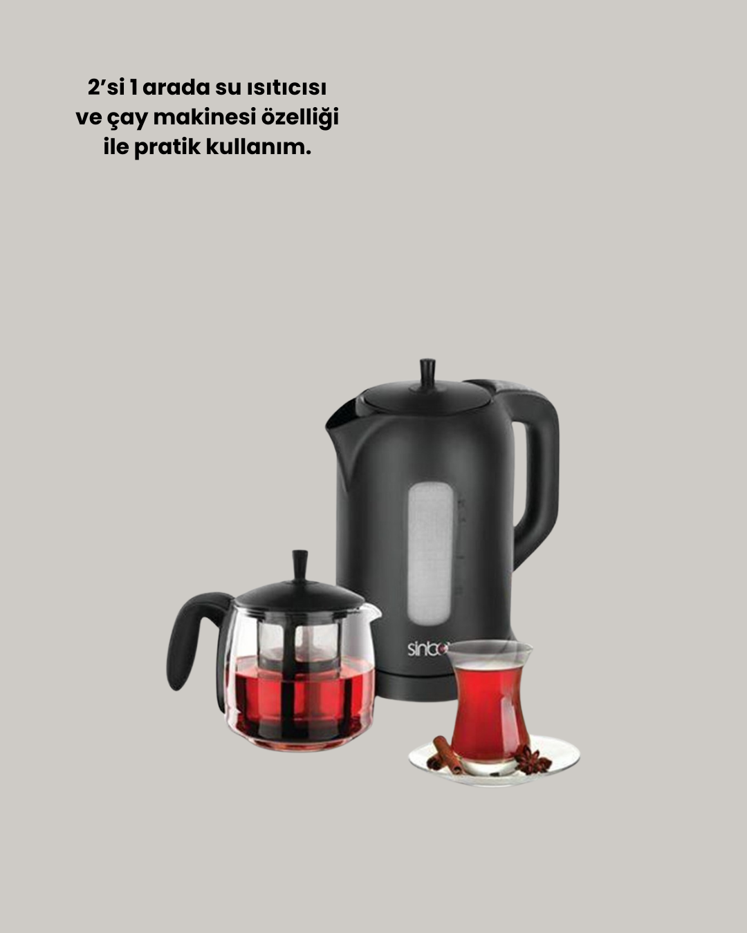 Sinbo STM 5840 Elektrikli Çay Makinesi 1800 Watt 1,7 Litre