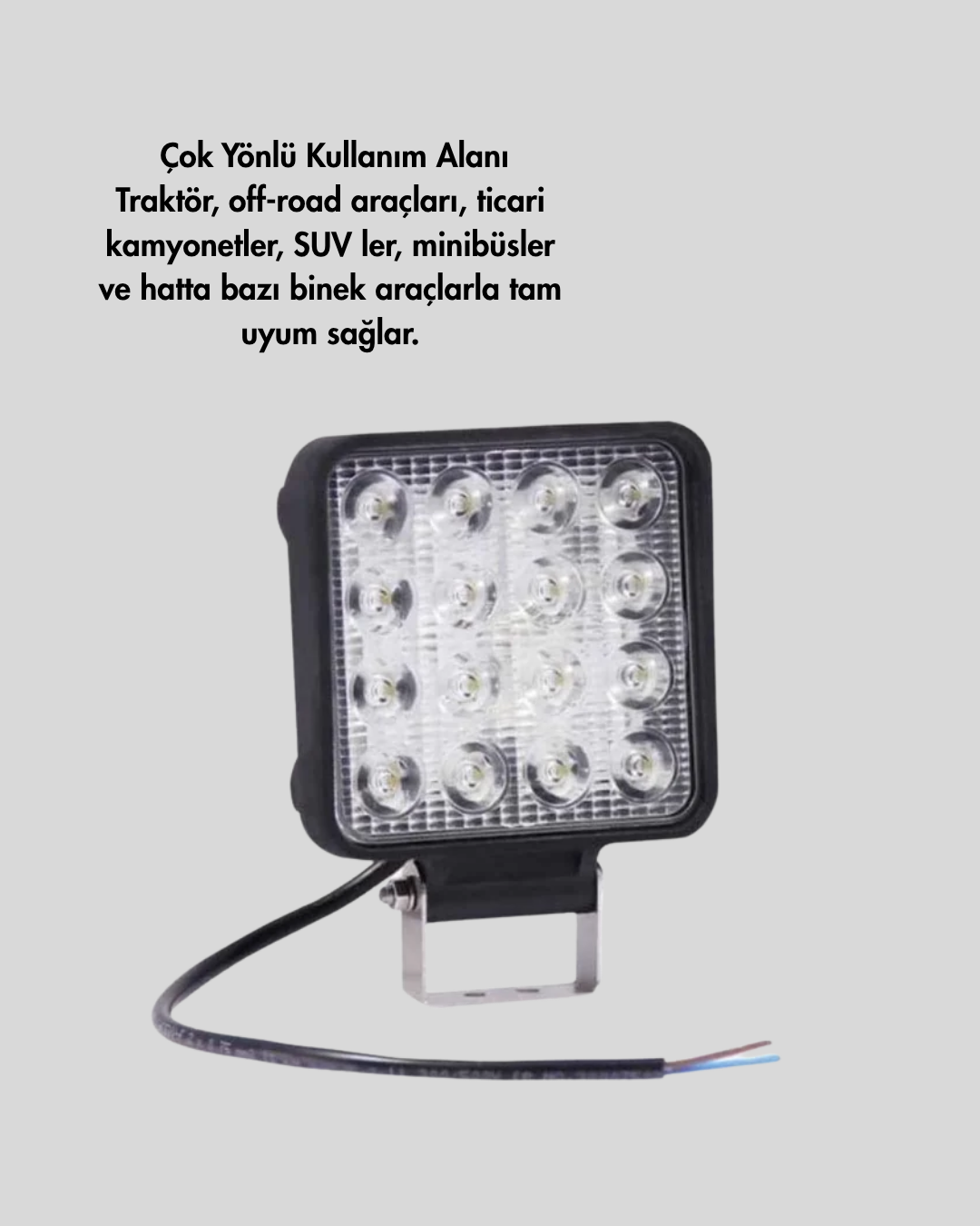 Yoğun Işık Gücüne Sahip LED Far | Traktör, Off-Road ve Kamyonet Uyumlu