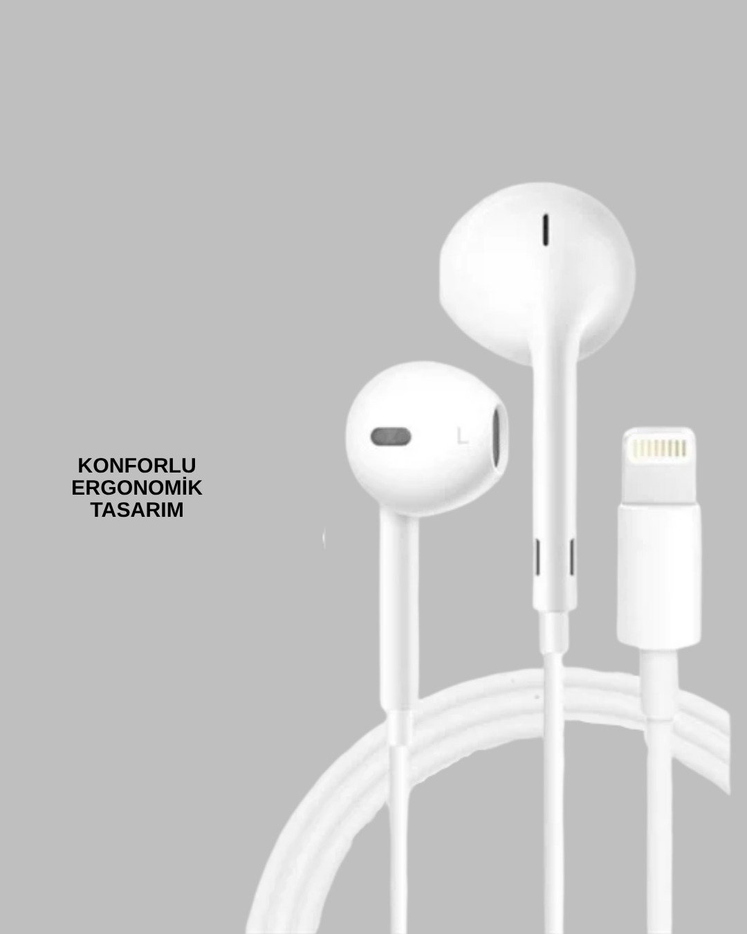 iPhone 14 ve altındaki modellerle uyumlu Kablolu kulaklık