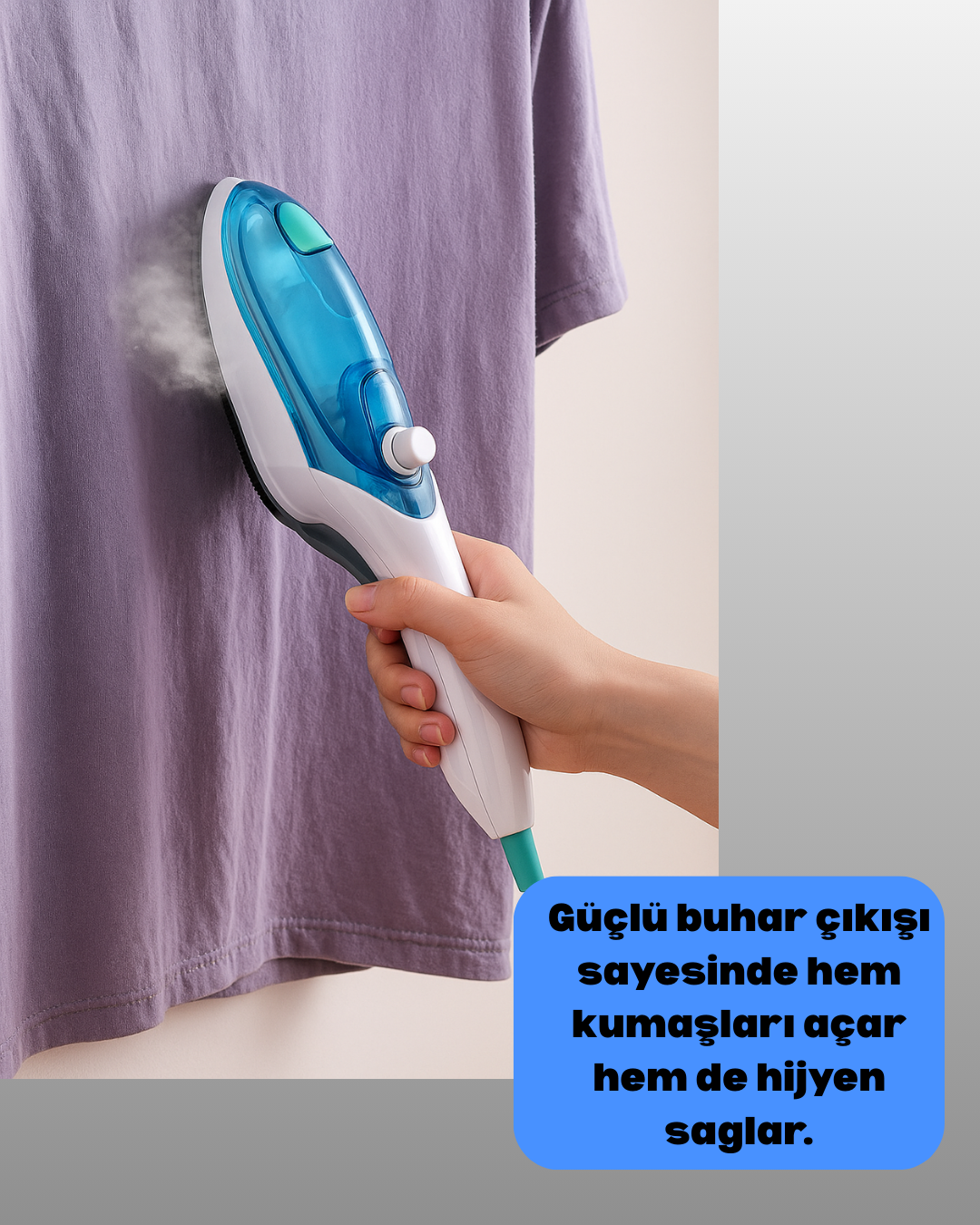 Buharlı Ütü Askıda Kullanım Kolaylığı ile Pratik Çözüm