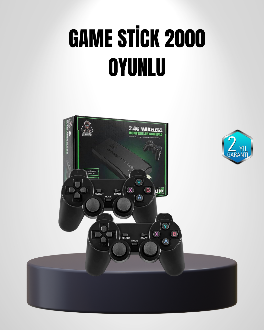 20000 Oyunlu 4K Retro Game Stick – Kablosuz Çift Kollu Atari Konsolu