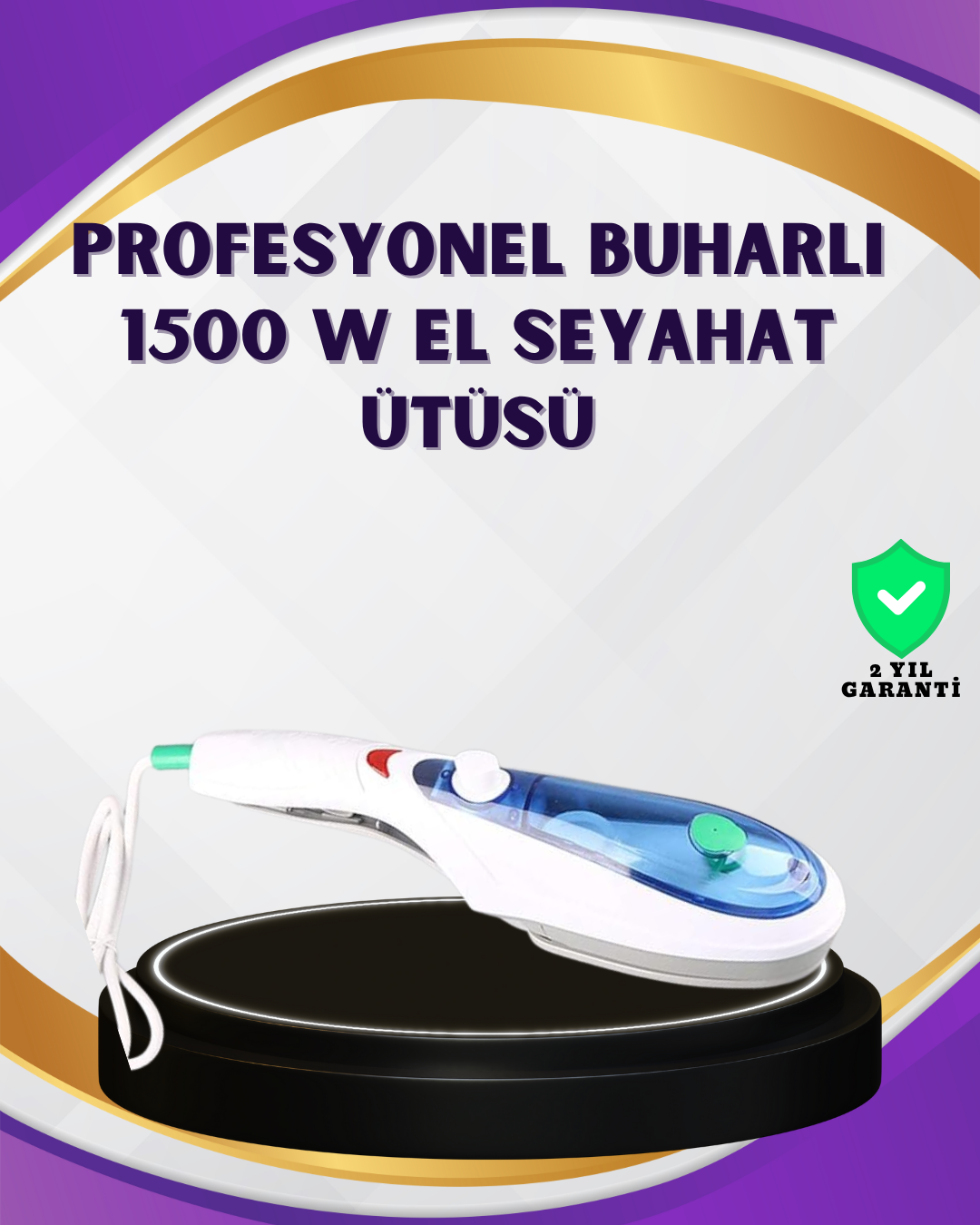 Taşınabilir Buharlı Ütü 1500W | Giysilerde Yanık Bırakmaz, Kokuyu Giderir