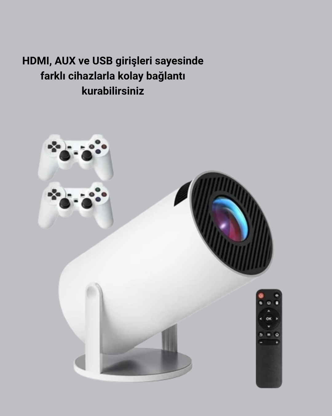Wi-Fi 6 ve Bluetooth 5.0 Destekli 4K Akıllı Projeksiyon Cihazı Yeni Nesil