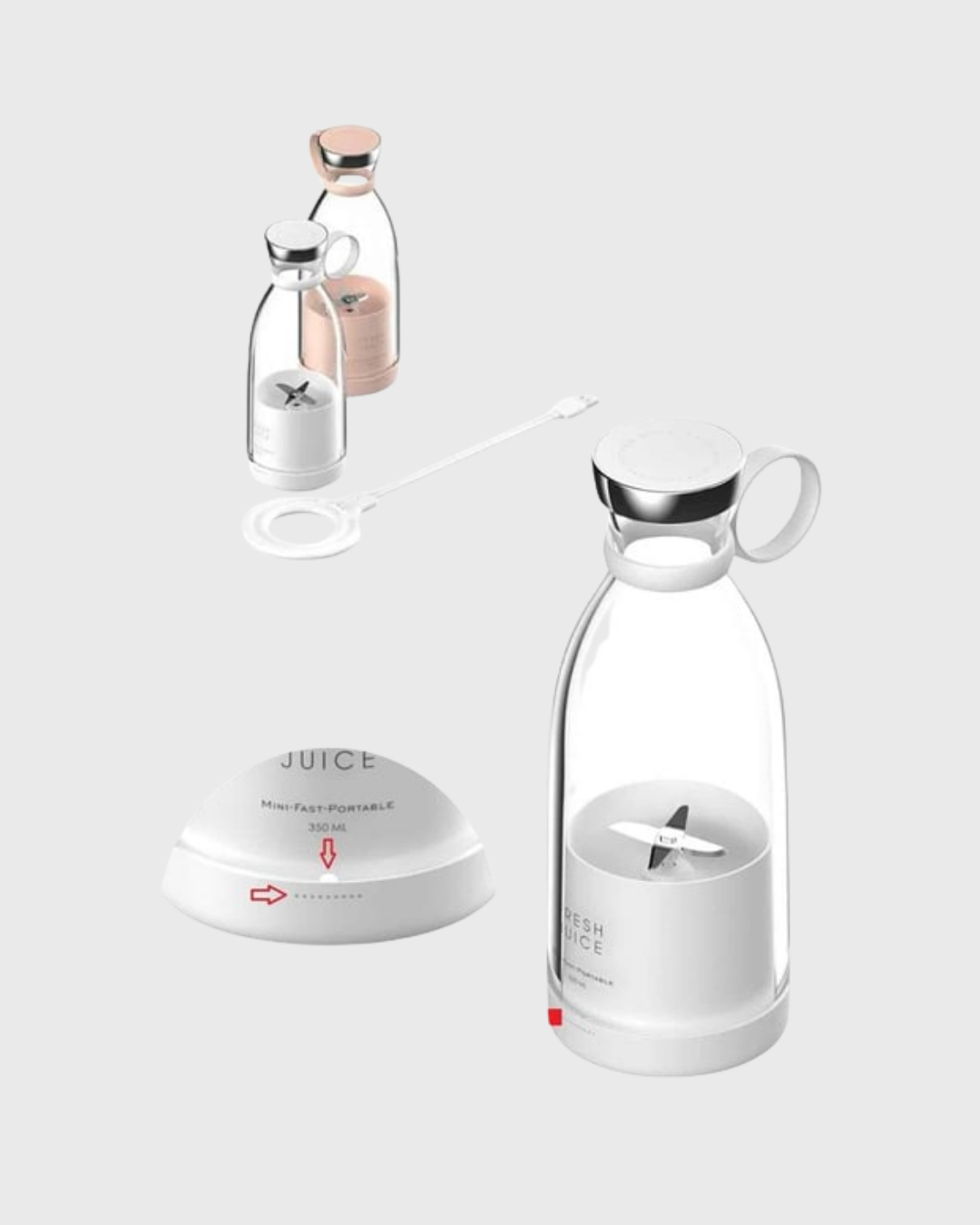Kablosuz Taşınabilir Mini Blender – USB Şarjlı, 1200mAh