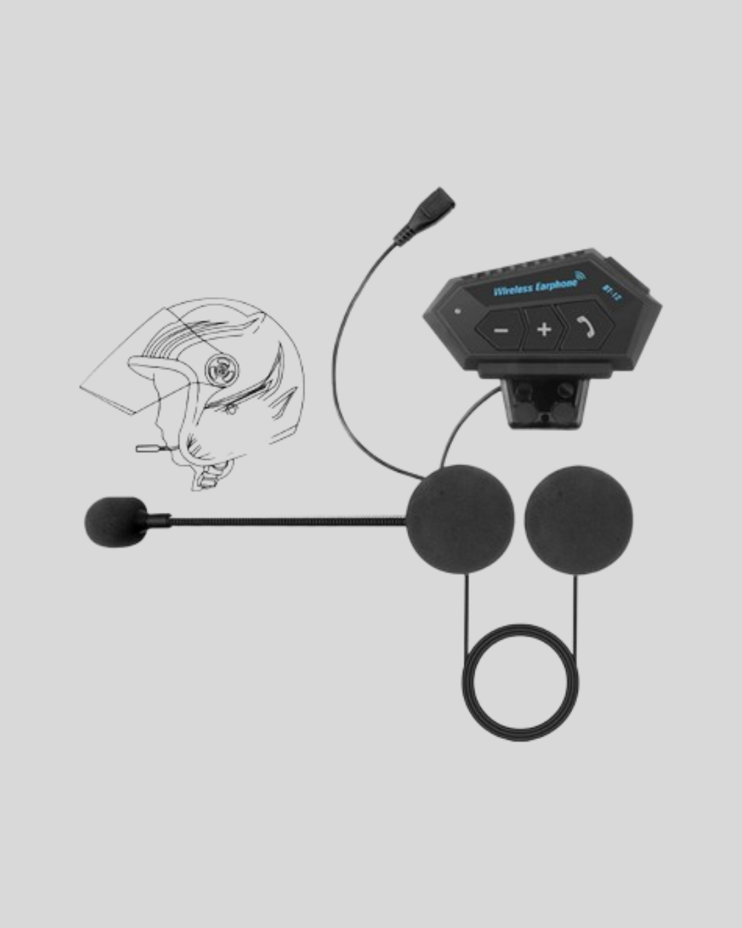 BT22 Kablosuz Kask Kulaklığı – Bluetooth 5.0, Intercom, Su Geçirmez ve Uzun Ömürlü Batarya Yeni Nesil