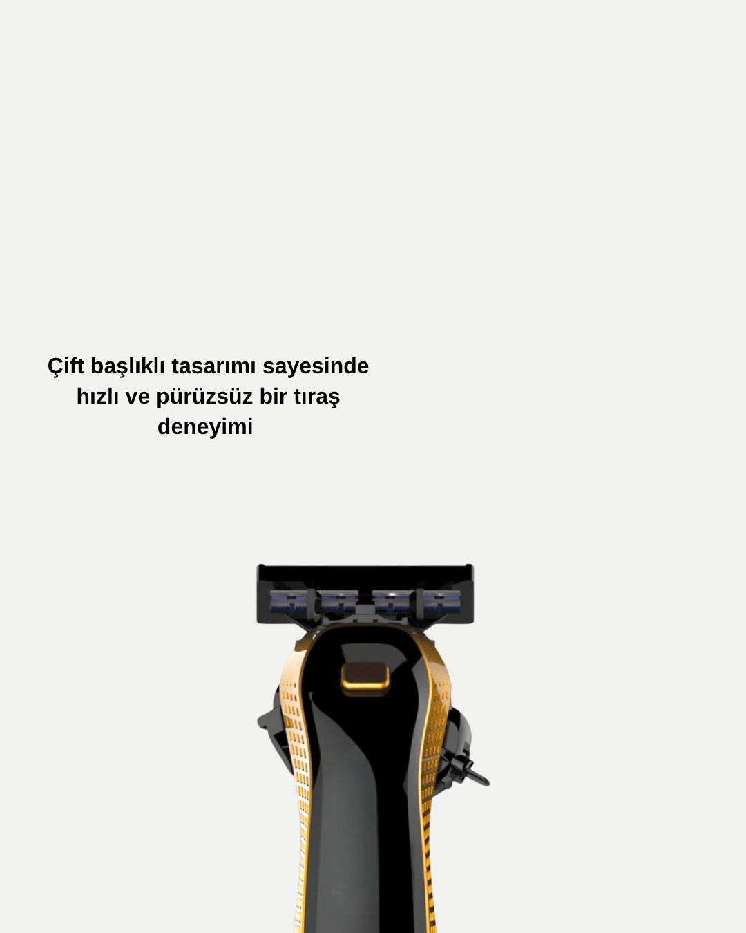 Çift Başlıklı, Sinek Kaydı Tıraş Makinesi, Su Geçirmez ve Şarjlı
