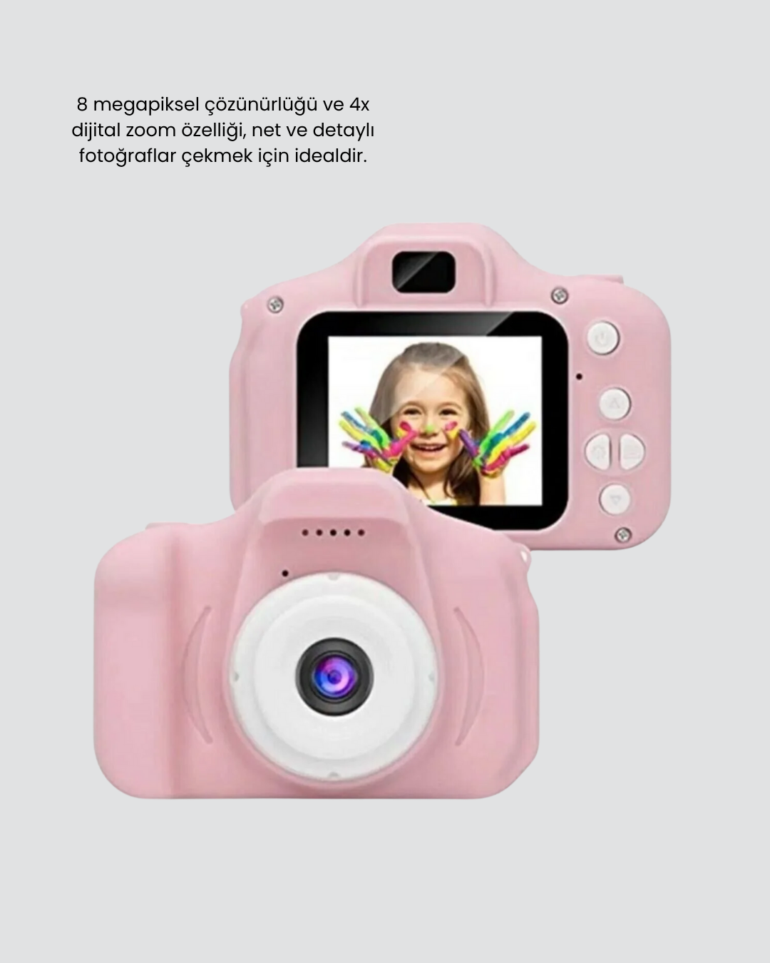 Çocuklar İçin Mini Dijital Kamera – 1080p HD, 2.0 İnç Ekran, Komik Filtreli ve Şarjlı