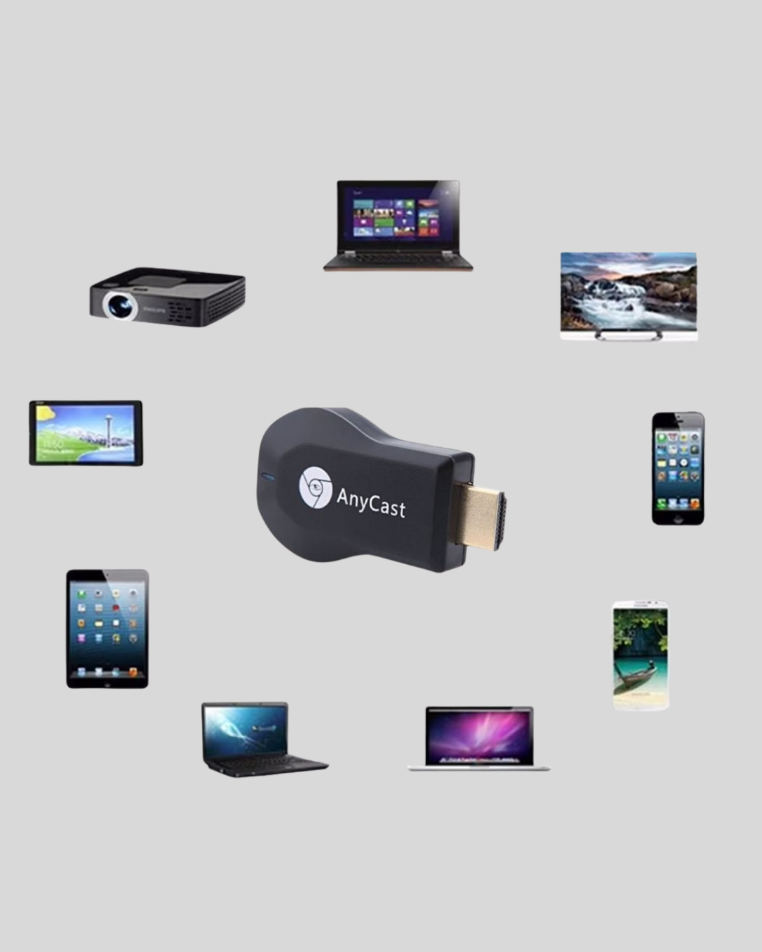 M9 Plus Kablosuz HDMI Görüntü Aktarıcı – Tak Çalıştır, iOS Android Windows Uyumlu
