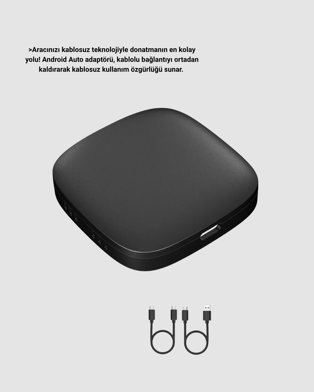 Android Auto Kablosuz Adaptör Bluetooth 5.0 ve 5.8GHz WiFi Destekli Yeni Nesil