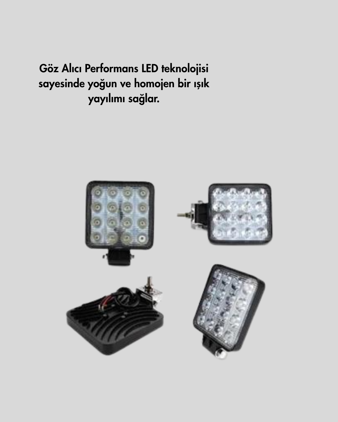 Yoğun Işık Gücüne Sahip LED Far | Traktör, Off-Road ve Kamyonet Uyumlu
