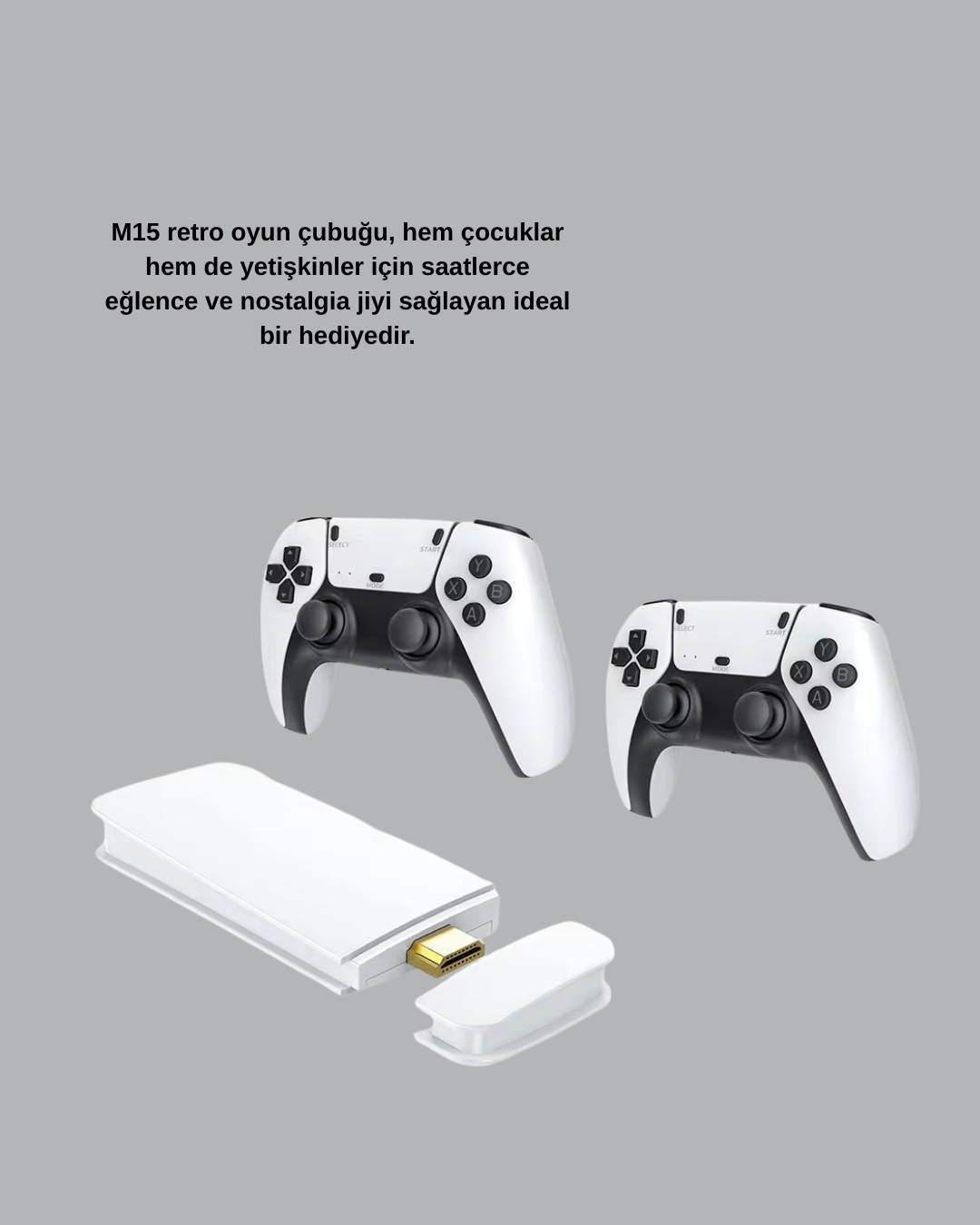 HDMI Çıkışlı Kablosuz 2 Kollu 4K Retro Oyun Kutusu