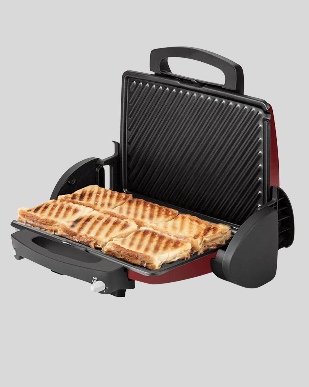 2000 Watt Tost Makinesi 6 Dilim Kapasiteli Döküm Plakalı Üç Kademeli Isı Ayarlı