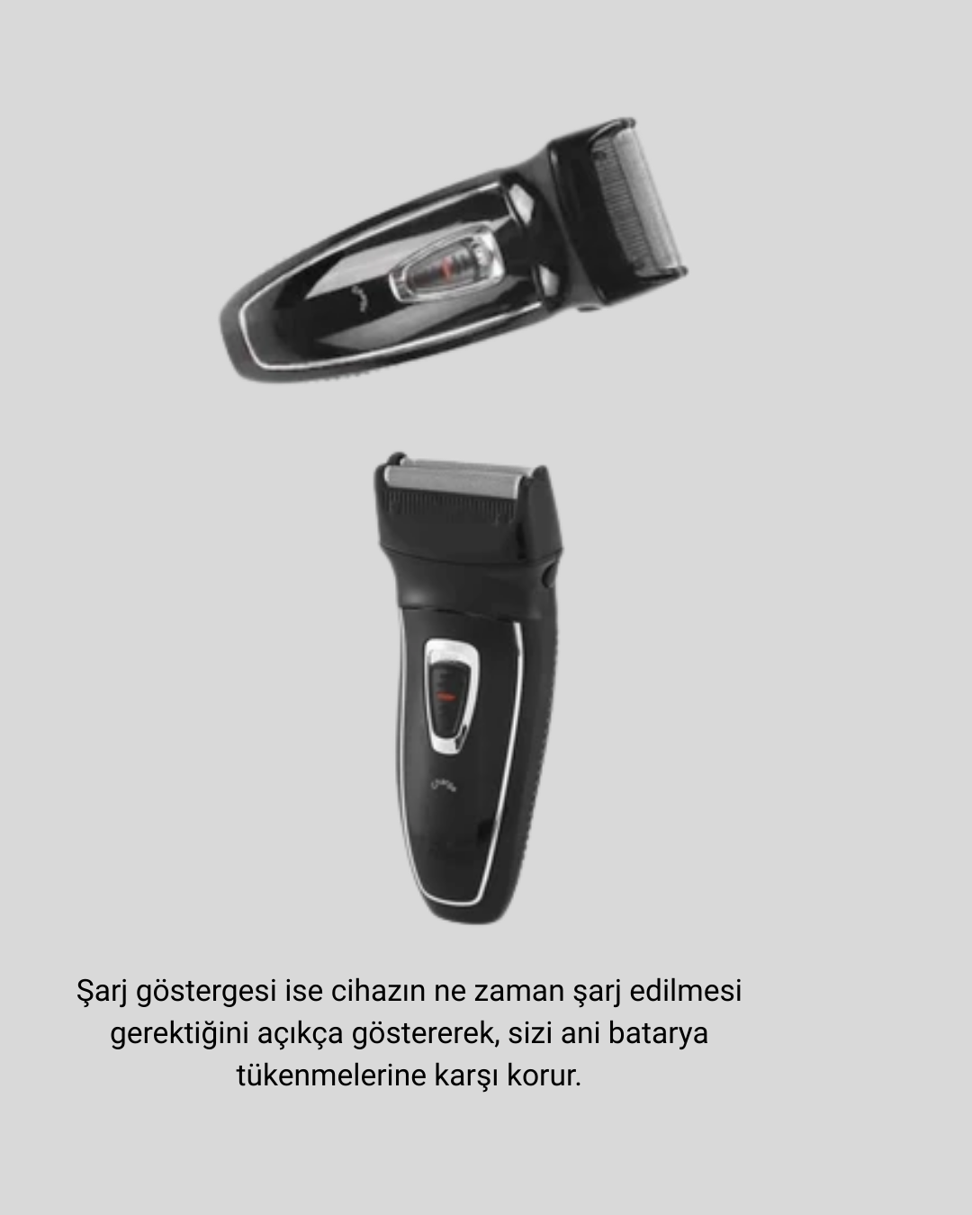 Erkek Tıraş Makinesi Kablosuz Kuru Tıraş Folyo Başlık Yıkanabilir Gövde
