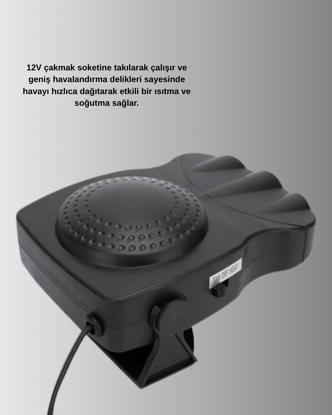 150W Araç İçi Isıtıcı ve Fan Kompakt Tasarım ve Hızlı Isıtma Özellikli