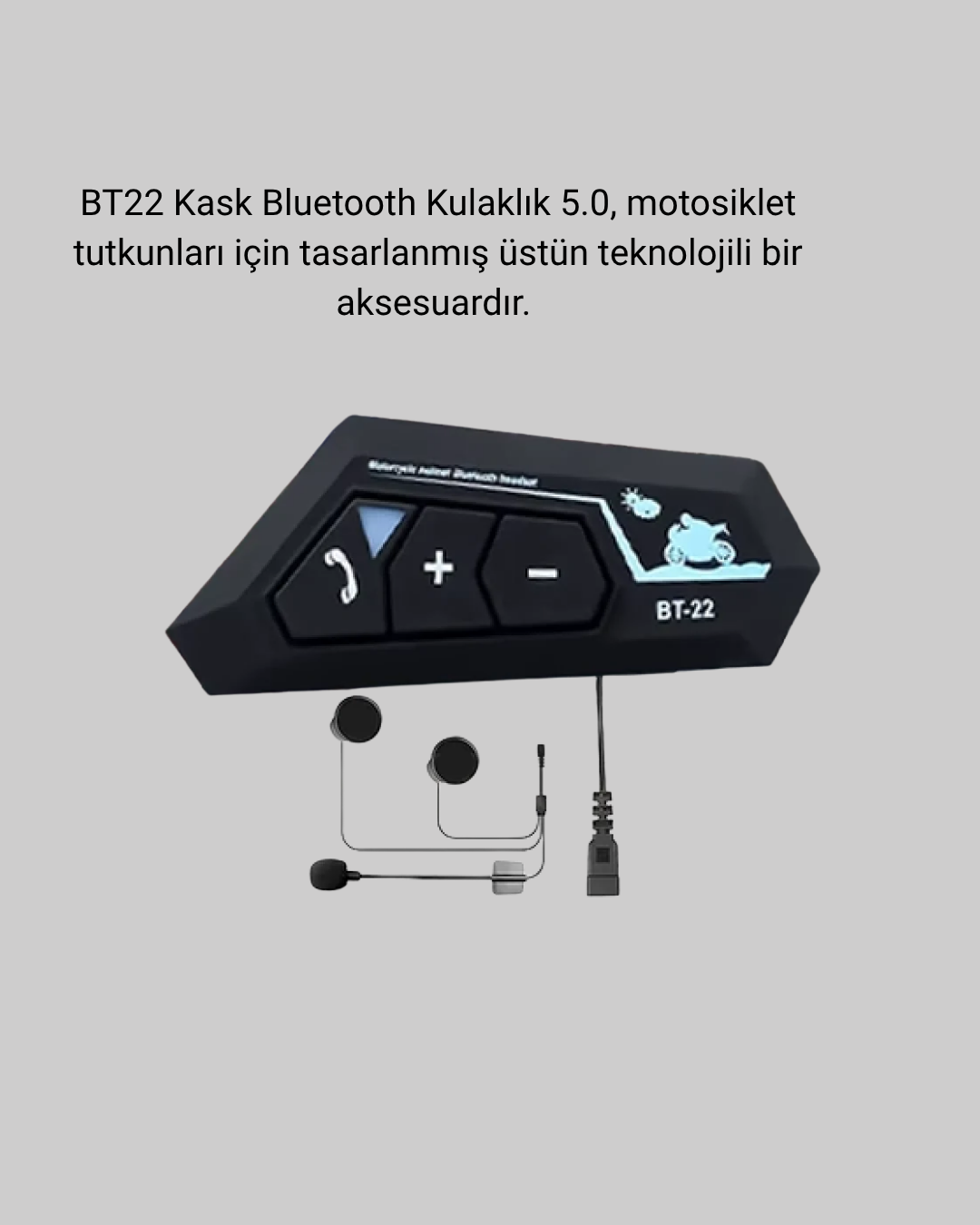 BT22 Kask İçi Bluetooth Kulaklık Hızlı Eşleşme ve Gürültü Önleyici Mikrofon Yeni Nesil
