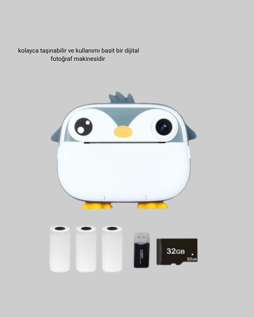 Mini Çocuk Kamera Anında Baskı Özellikli HD Video Termal Yazıcılı
