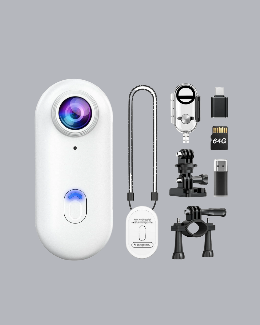 4K Full HD Spor Kamerası 360° Klips ve WiFi Özellikli