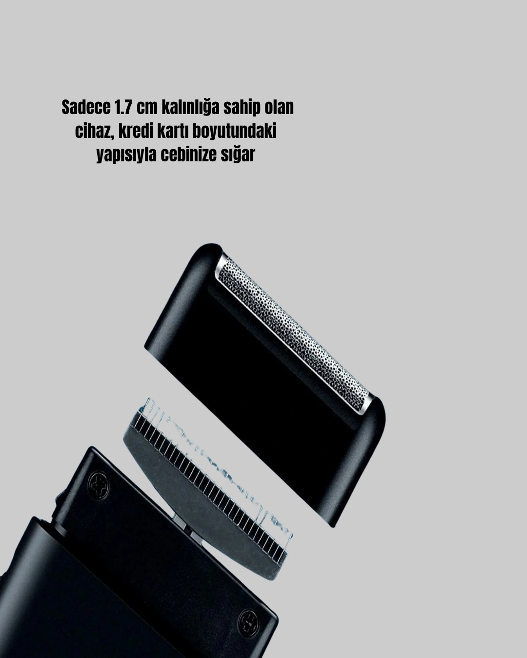 Elektrikli Tıraş Makinesi Çift Başlıklı Ultra İnce Tasarım