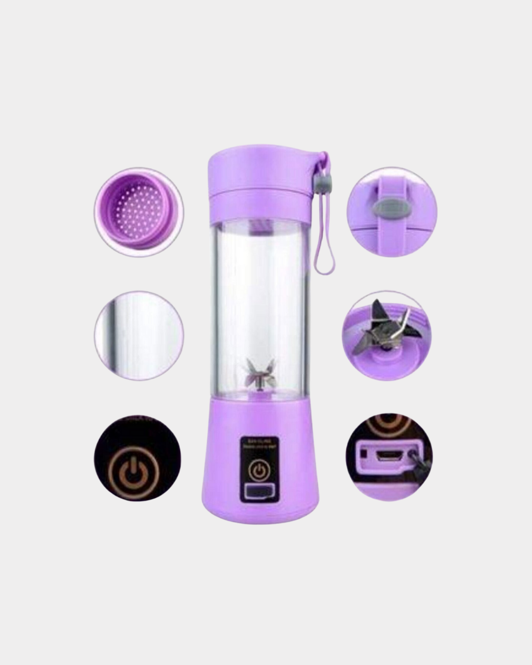 Şarjlı 380ml Portatif Smoothie Blender USB Mini Shake Yapıcı