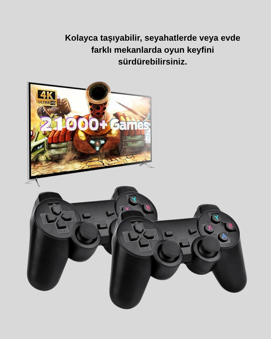 2.4G Kablosuz Mini Oyun Konsolu Taşınabilir ve Şık Tasarım