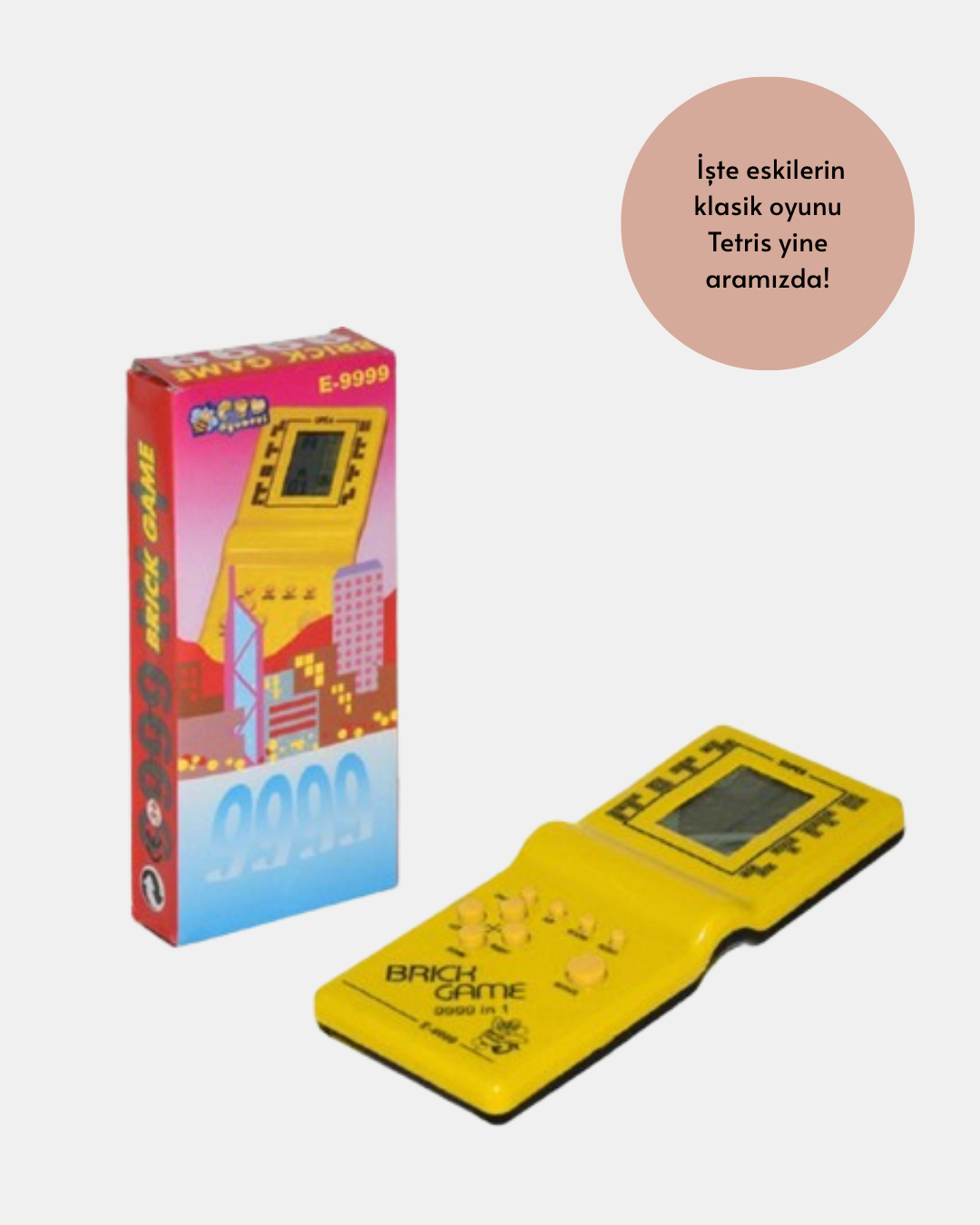 Klasik Gameboy Tetris Oyunu – Taşınabilir Pil ile Çalışan Retro El Konsolu