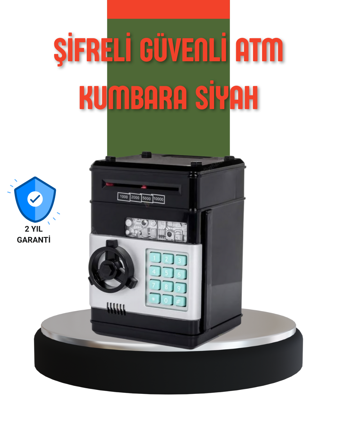 Şifreli ATM Kasa Görünümlü Para Biriktirme Kumbarası