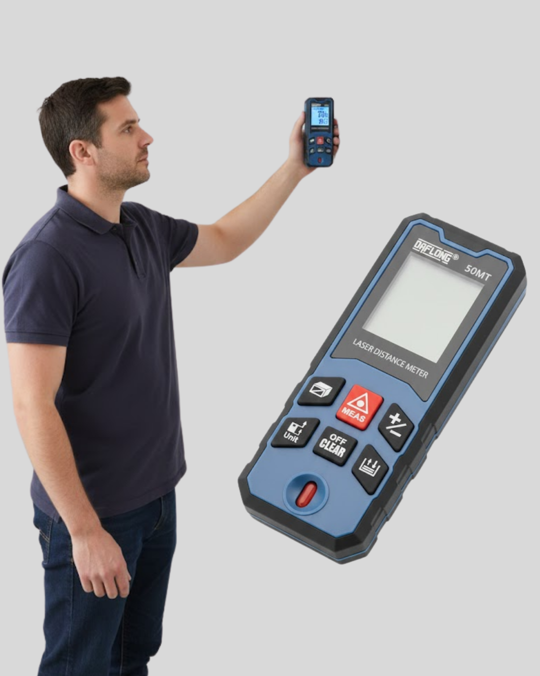 50 Metre Lazer Mesafe Ölçer Profesyonel Dijital Ölçüm Cihazı