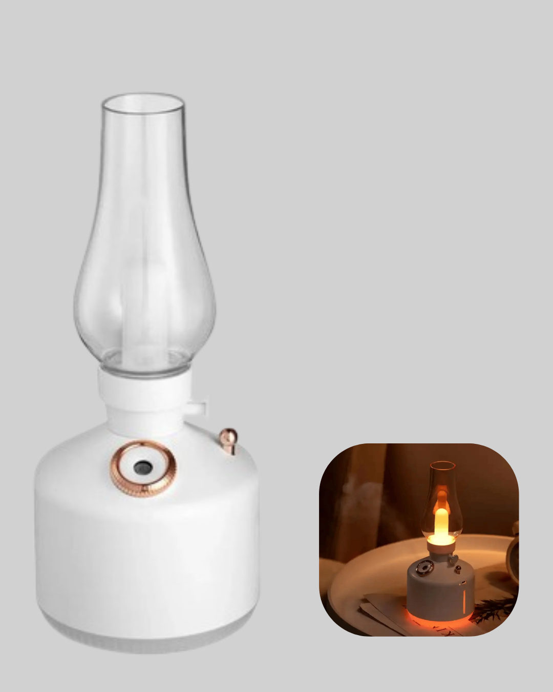 Renkli Led Işıklı Retro Gaz Lambası Aroma Terapi Mist Maker