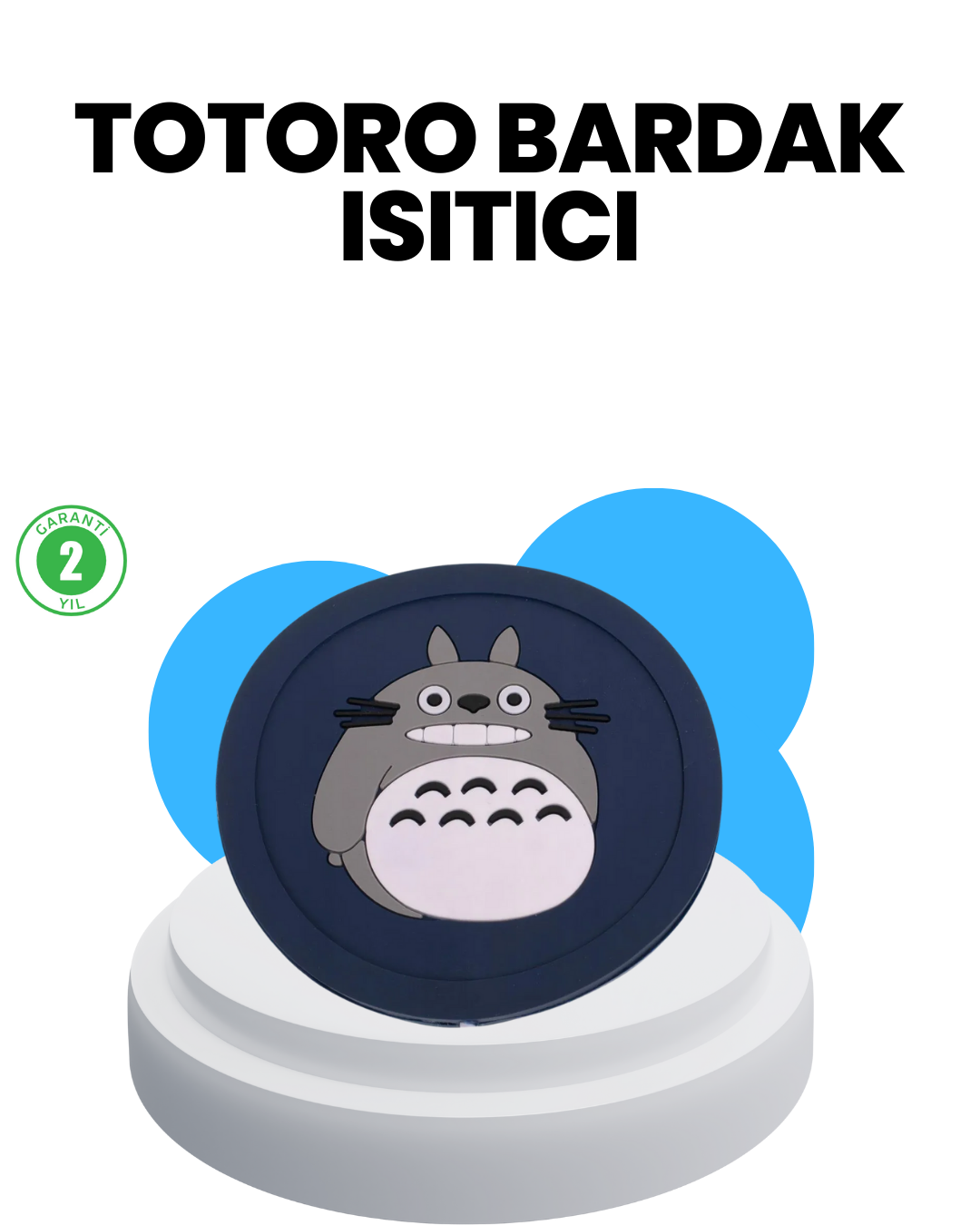 USB Güçlü Isıtıcı Bardak Matı 45–60° Sıcaklık Koruma Silikon Yapı