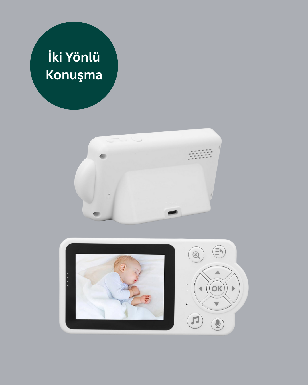 Ebeveyn Kontrollü 2.8 İnç Bebek Monitörü Güvenli İzleme