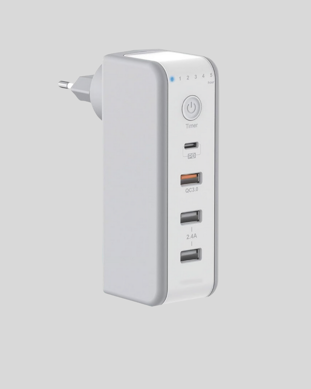 Hızlı Şarj Destekli Zaman Ayarlı USB Şarj Adaptörü