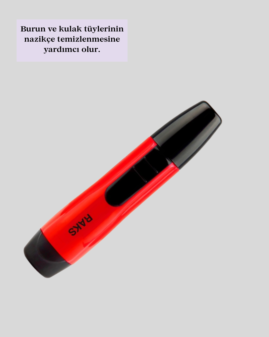 Kulak Burun Tüy Temizleme Makinası Pilli Kırmızı Ergonomik