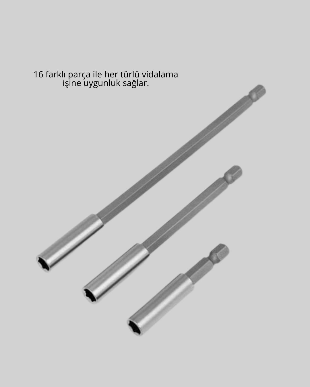 16 Parça Bits, Adaptör Ve Tornavida Ucu Seti