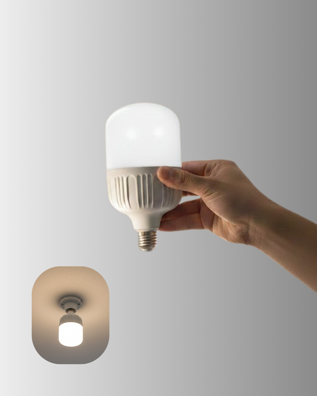 Enerji Tasarruflu Şarjlı LED Ampul 30W Beyaz Işık