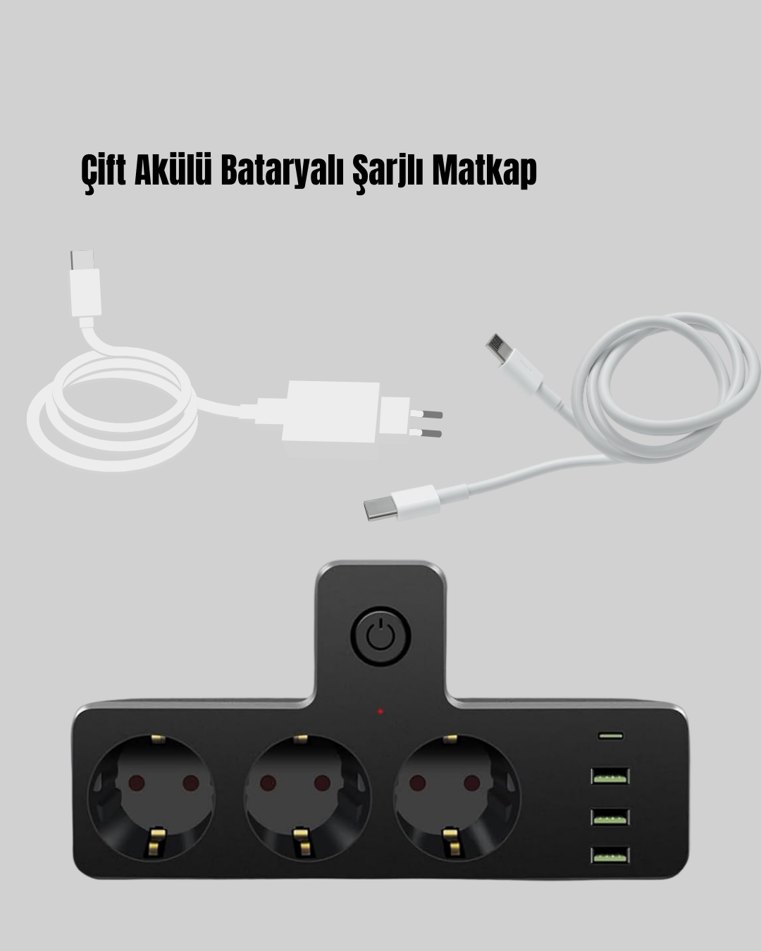 Ev ve Ofis İçin Akıllı Çoklu Priz 7 Girişli