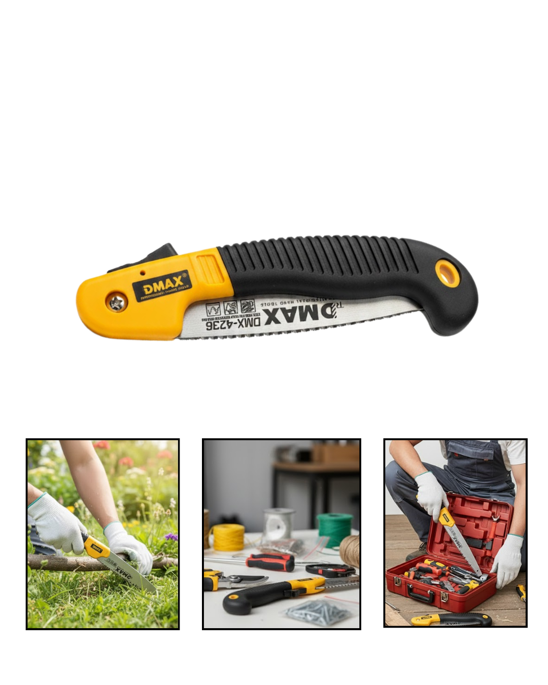 Ergonomik Saplı Katlanabilir Budama Testeresi