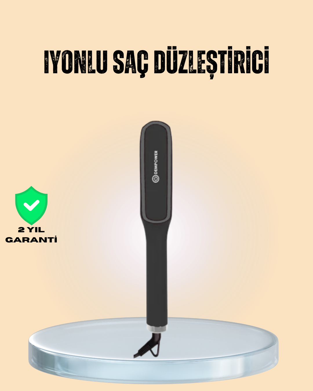 İnce ve Kalın Telli Saçlara Uygun Isı Ayarlı Düzleştirici Tarak